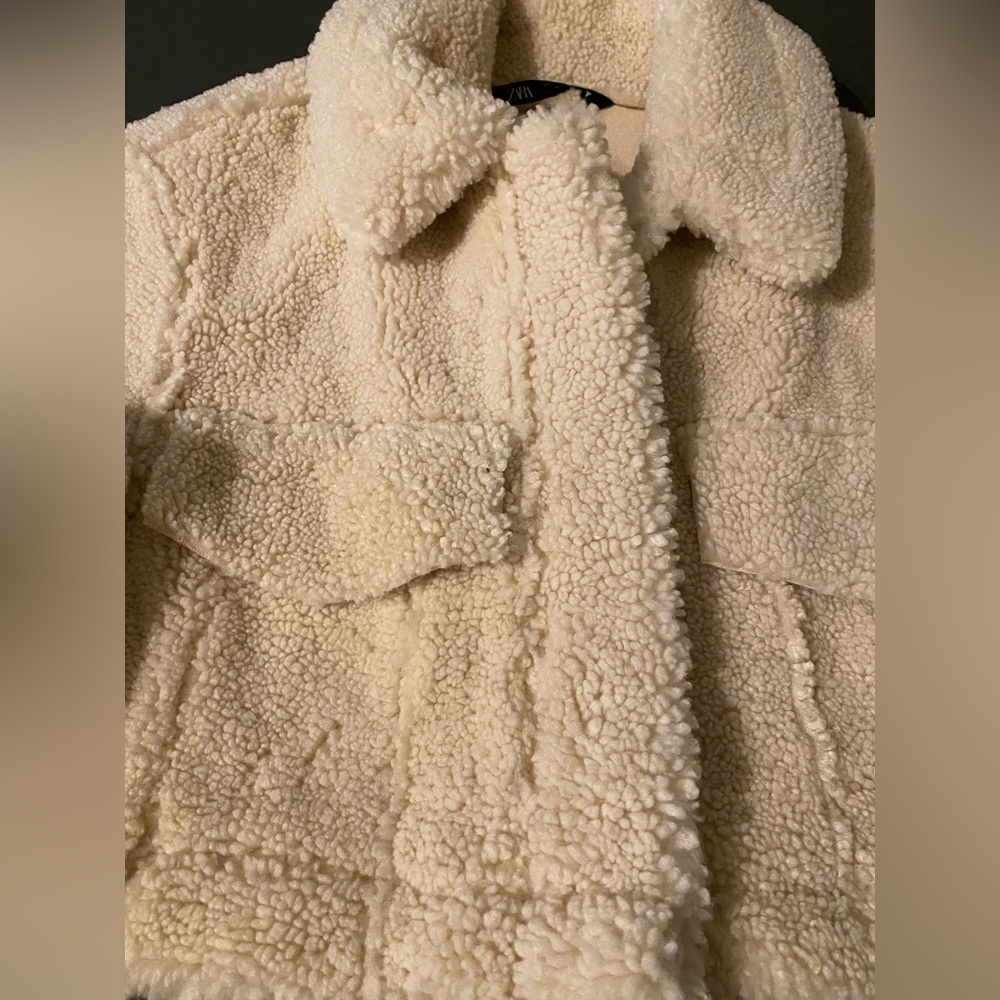 Zara Cropped Fuzzy Jacket - Picture 2 of 6